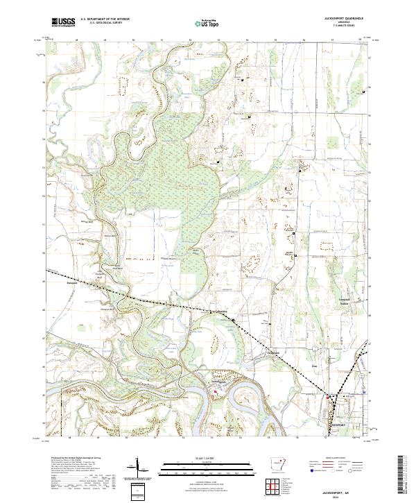 Jacksonport, AR — USGS 7.5-minute topo (2024)