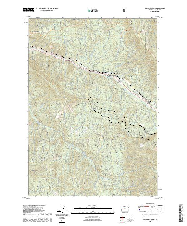 McCredie Springs, OR — USGS 7.5-minute topo (2023)
