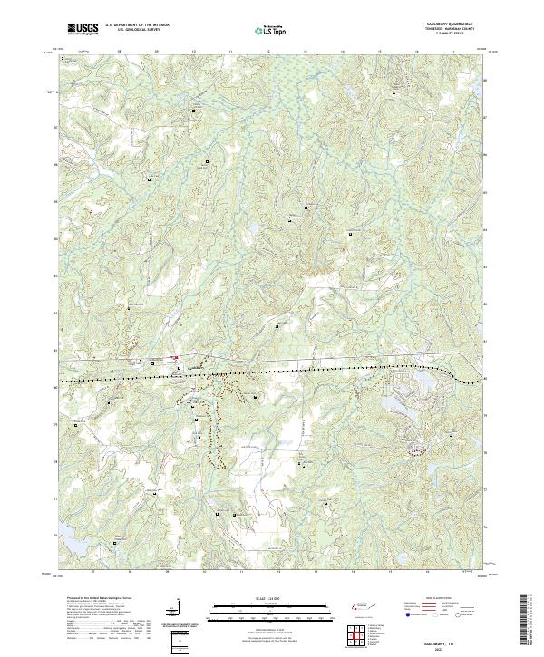 Saulsbury, TN — USGS 7.5-minute topo (2022)