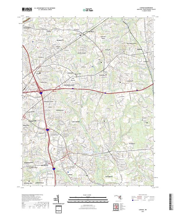 Lanham, MD — USGS 7.5-minute topo (2023)