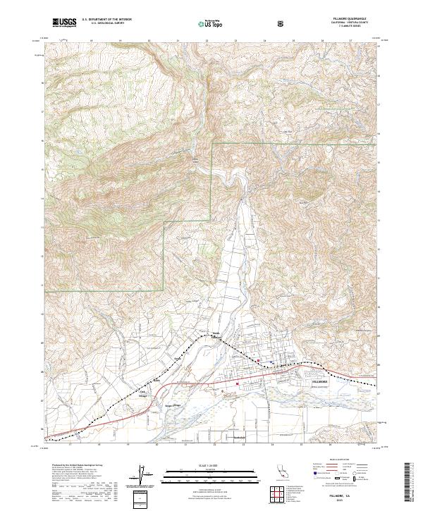 Fillmore, CA — USGS 7.5-minute topo (2023)