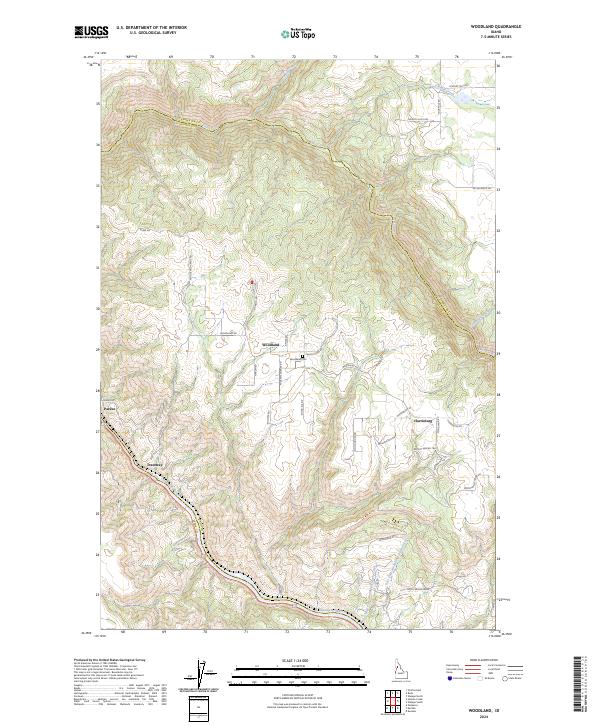 Woodland, ID — USGS 7.5-minute topo (2024)