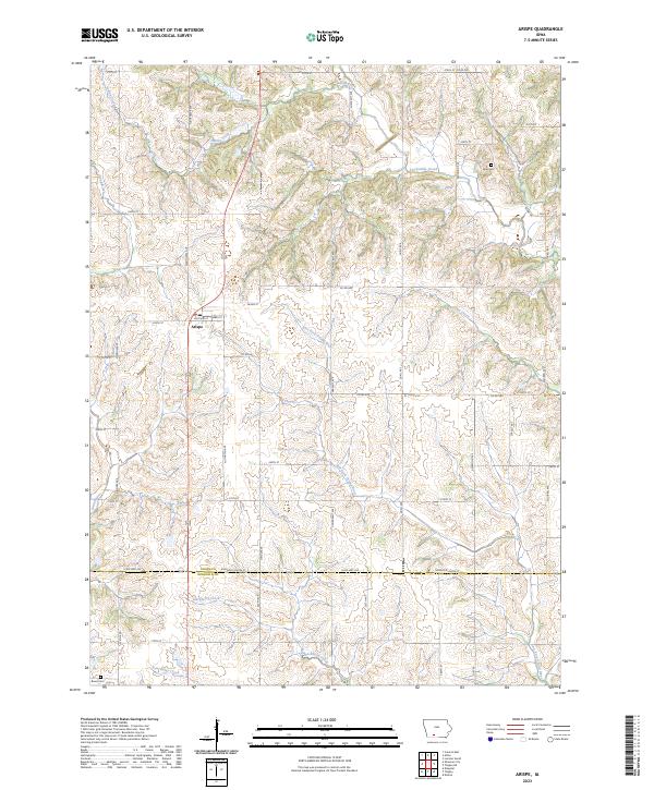 Arispe, IA — USGS 7.5-minute topo (2023)