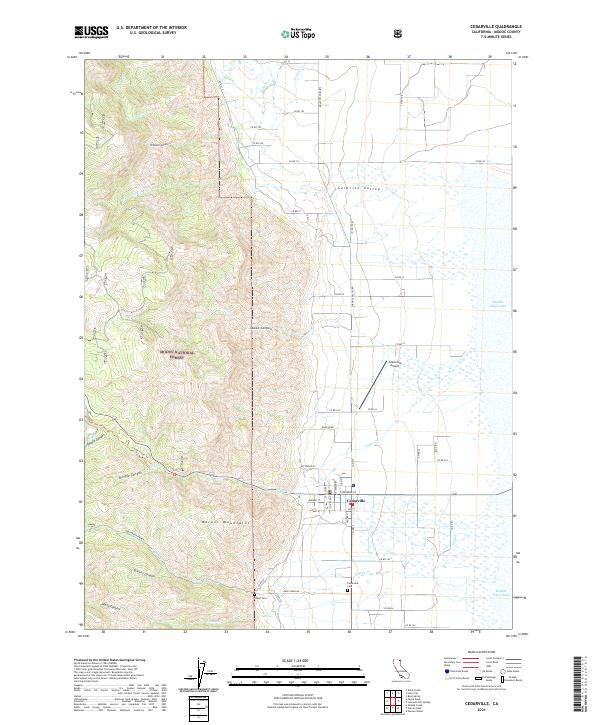 Cedarville, CA — USGS 7.5-minute topo (2021)