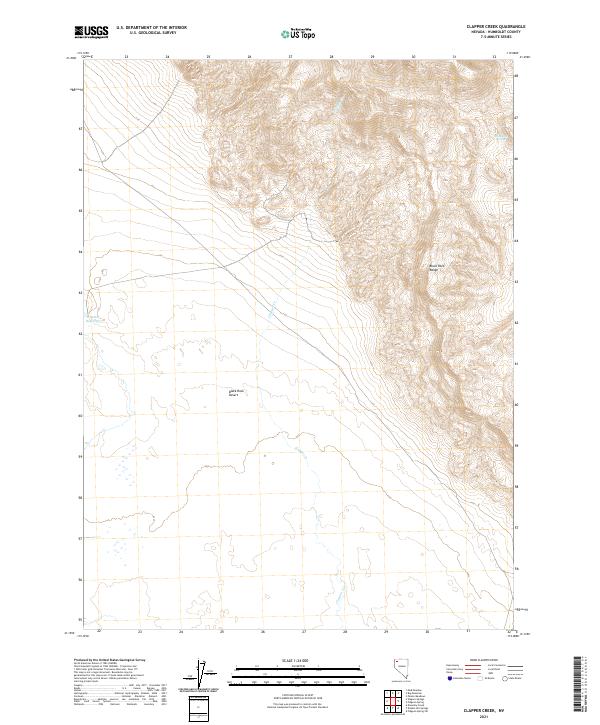 Clapper Creek, NV — USGS 7.5-minute topo (2021)