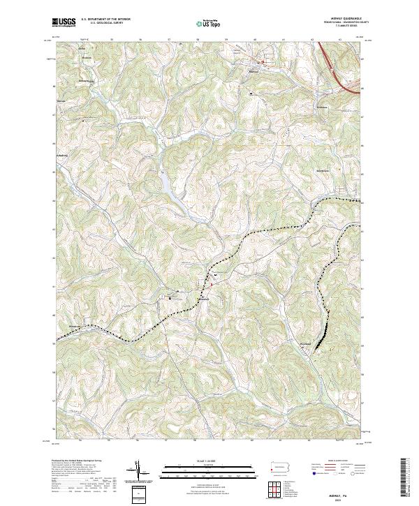Midway, PA — USGS 7.5-minute topo (2023)