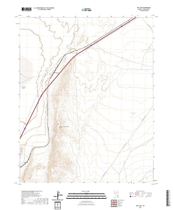 Dry Lake, NV — USGS 7.5-minute topo (2021)