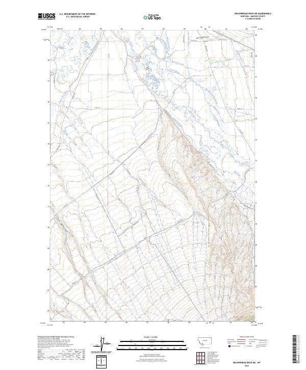 Beaverhead Rock NE, MT — USGS 7.5-minute topo (2024)