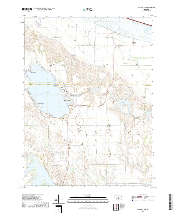 Johnson Lake, NE — USGS 7.5-minute topo (2021)