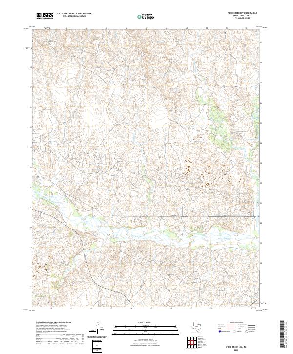 Pond Creek NW, TX — USGS 7.5-minute topo (2022)