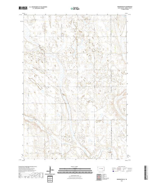 Wessington SE, SD — USGS 7.5-minute topo (2021)
