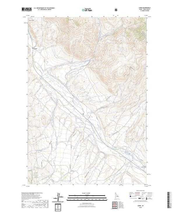 Lemhi, ID — USGS 7.5-minute topo (2024)