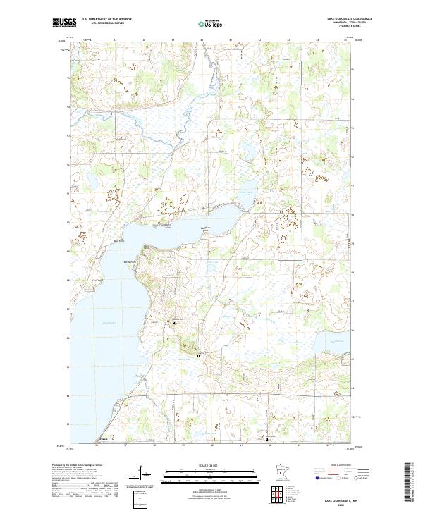 Lake Osakis East, MN — USGS 7.5-minute topo (2022)
