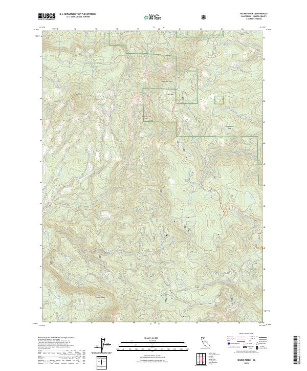 Skunk Ridge, CA — USGS 7.5-minute topo (2023)
