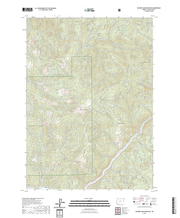 Soldier Camp Mountain, OR — USGS 7.5-minute topo (2023)