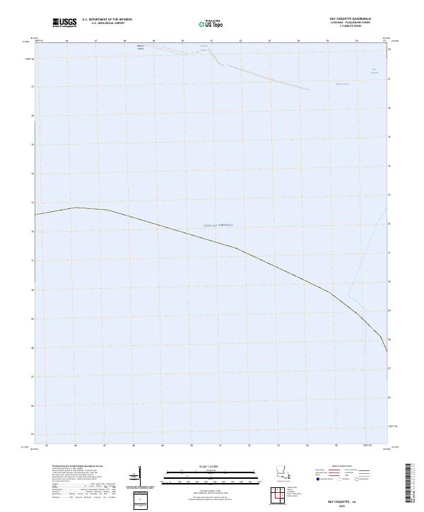 Bay Coquette, LA — USGS 7.5-minute topo (2025)