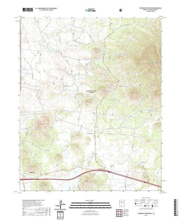 Sitgreaves Mountain, AZ — USGS 7.5-minute topo (2021)