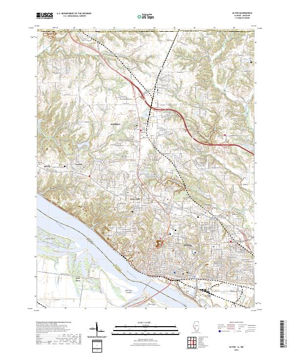 Alton, IL-MO — USGS 7.5-minute topo (2024)