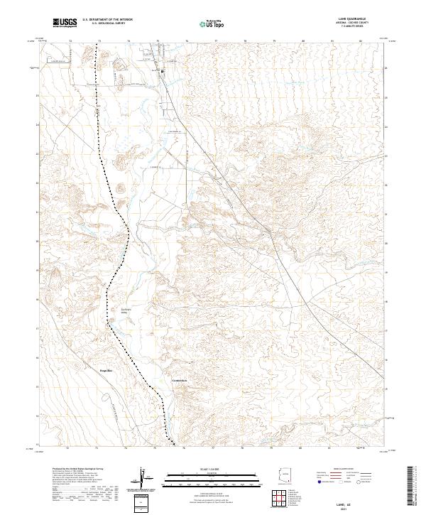 Land, AZ — USGS 7.5-minute topo (2021)