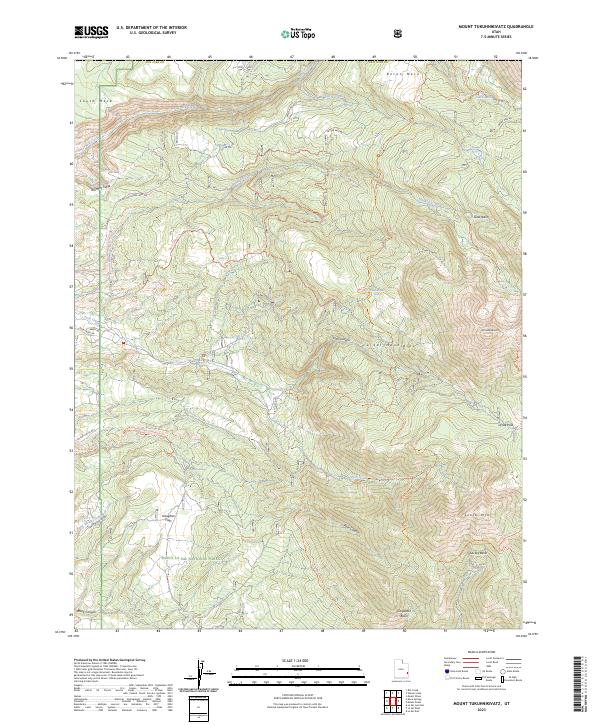 Mount Tukuhnikivatz, UT — USGS 7.5-minute topo (2023)