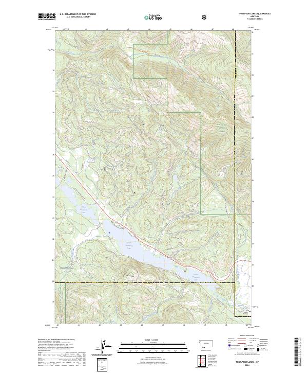 Thompson Lakes, MT — USGS 7.5-minute topo (2024)