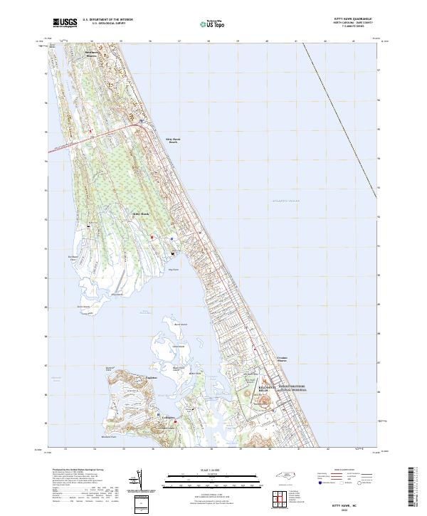 Kitty Hawk, NC — USGS 7.5-minute topo (2022)