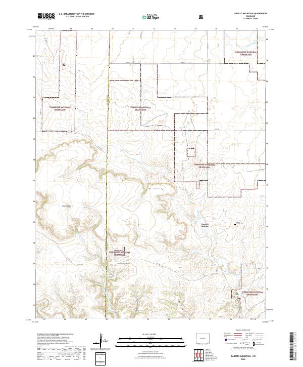 Carrizo Mountain, CO — USGS 7.5-minute topo (2022)