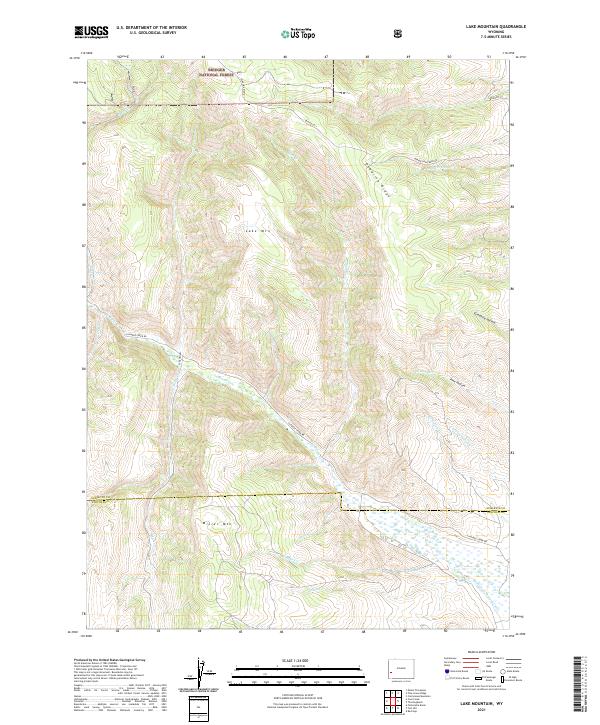 Lake Mountain, WY — USGS 7.5-minute topo (2021)