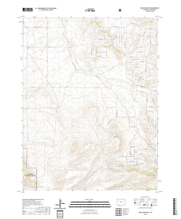 Agate Mountain, CO — USGS 7.5-minute topo (2022)