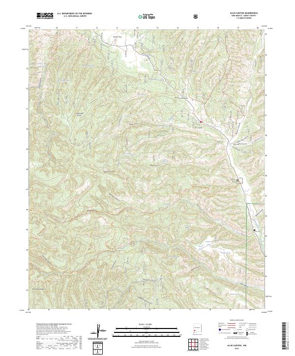Allie Canyon, NM — USGS 7.5-minute topo (2023)