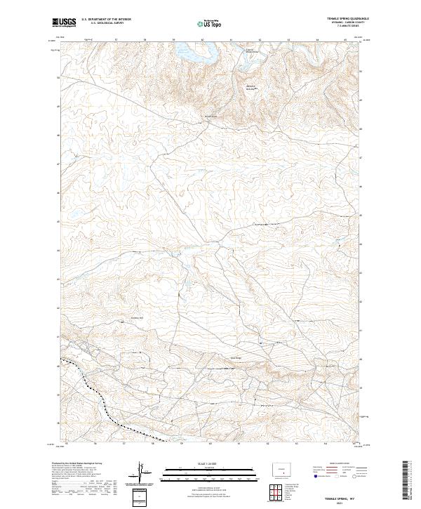 Tenmile Spring, WY — USGS 7.5-minute topo (2021)