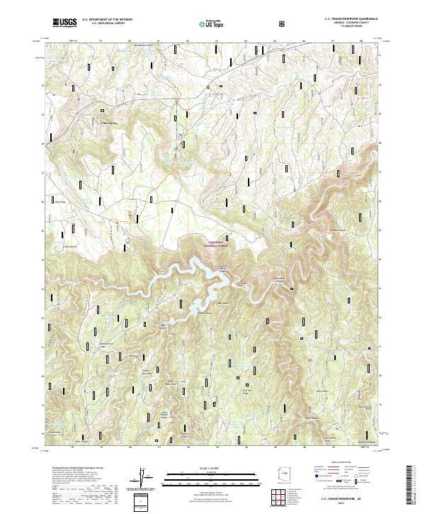 C.C. Cragin Reservoir, AZ — USGS 7.5-minute topo (2021)