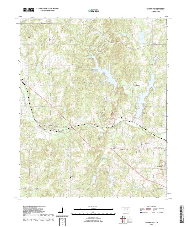 Wewoka West, OK — USGS 7.5-minute topo (2022)