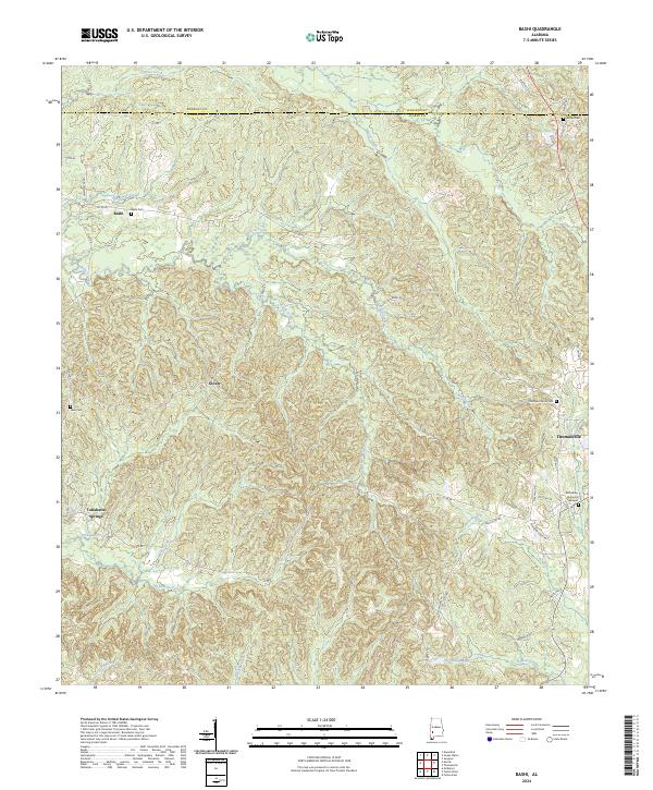 Bashi, AL — USGS 7.5-minute topo (2024)