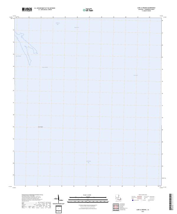 Lake La Graisse, LA — USGS 7.5-minute topo (2024)