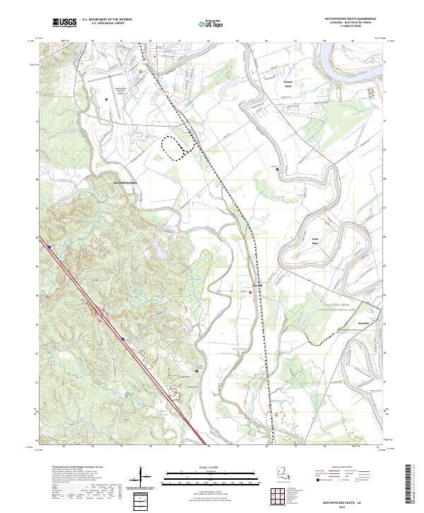 Natchitoches South, LA — USGS 7.5-minute topo (2024)