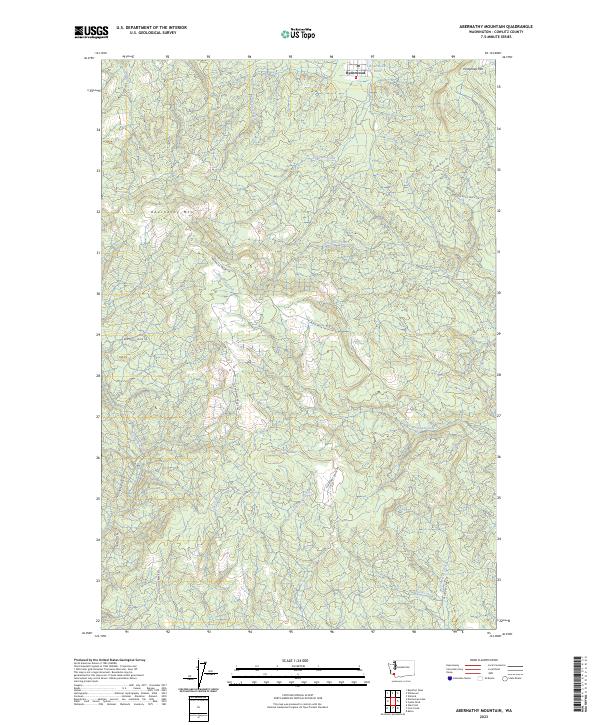 Abernathy Mountain, WA — USGS 7.5-minute topo (2023)