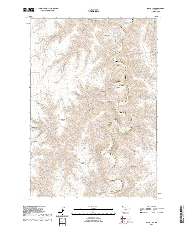 Indian Cove, OR — USGS 7.5-minute topo (2023)
