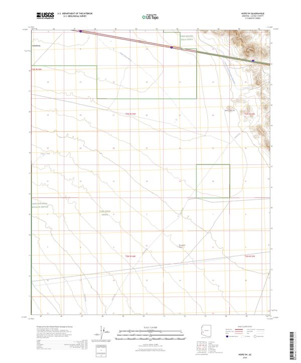 Hope SW, AZ — USGS 7.5-minute topo (2026)