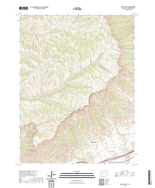 Anvil Points, CO — USGS 7.5-minute topo (2022)