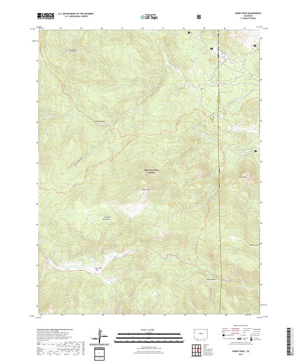 Windy Peak, CO — USGS 7.5-minute topo (2022)