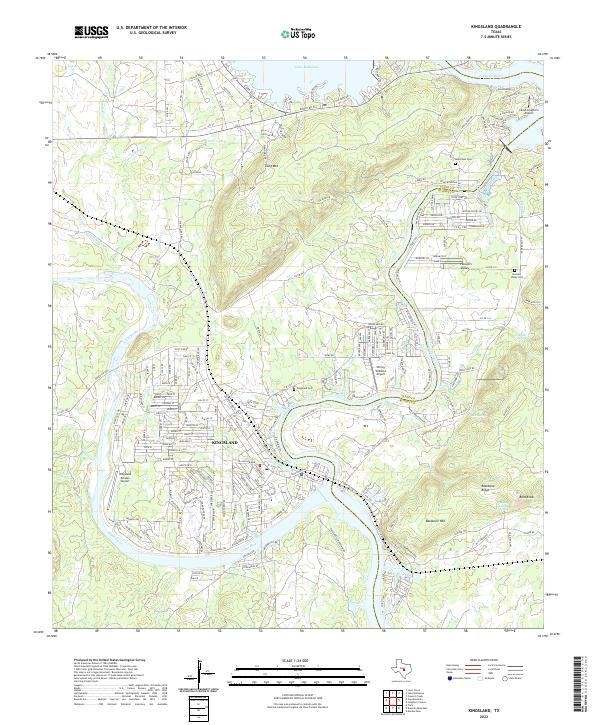 Kingsland, TX — USGS 7.5-minute topo (2022)