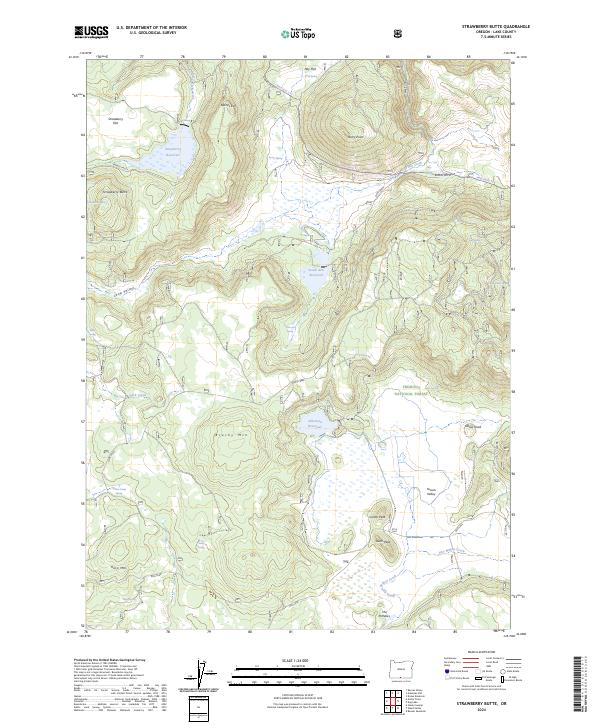Strawberry Butte, OR — USGS 7.5-minute topo (2024)