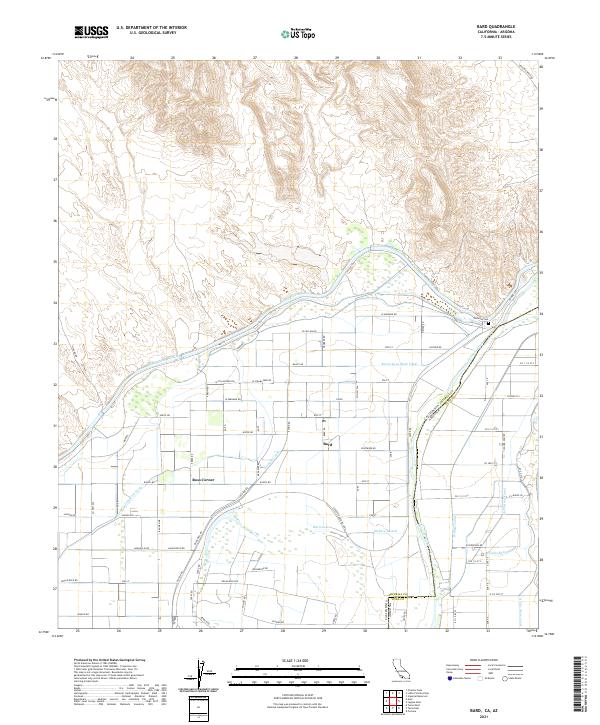 Bard, CA-AZ — USGS 7.5-minute topo (2021)