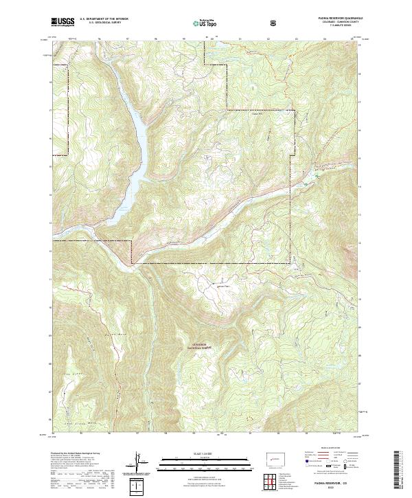 Paonia Reservoir, CO — USGS 7.5-minute topo (2022)