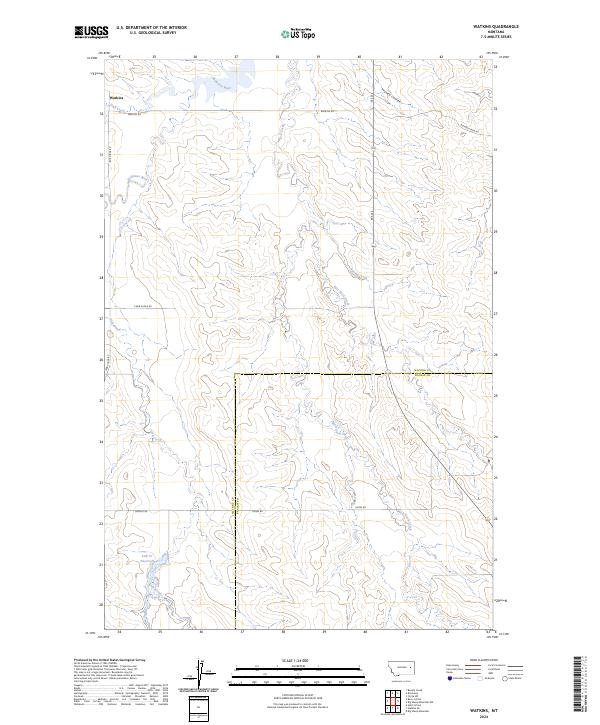 Watkins, MT — USGS 7.5-minute topo (2024)