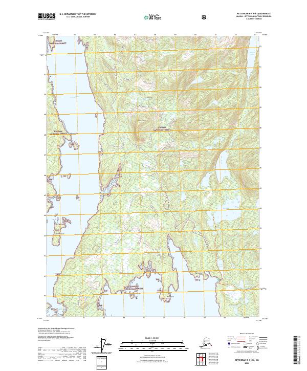 Ketchikan B-4 NW, AK — USGS 7.5-minute topo (2021)