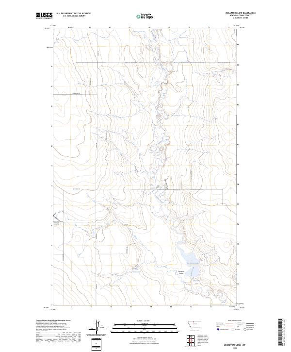 McCarters Lake, MT — USGS 7.5-minute topo (2024)