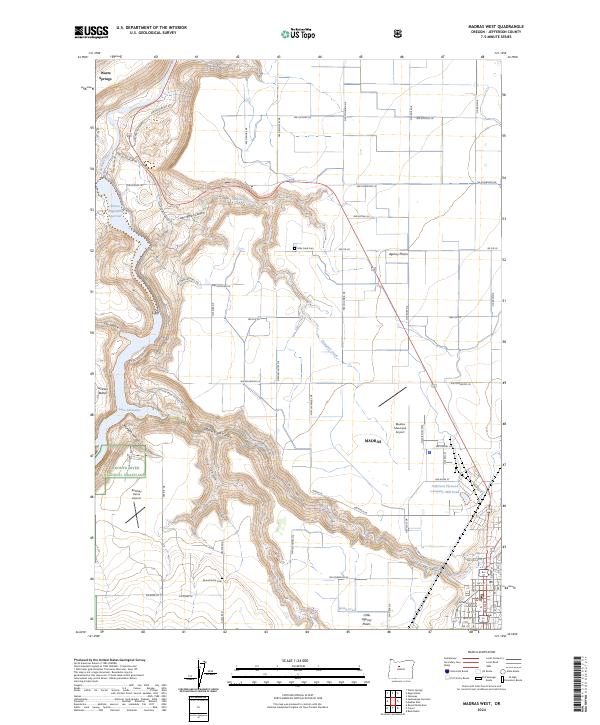 Madras West, OR — USGS 7.5-minute topo (2024)