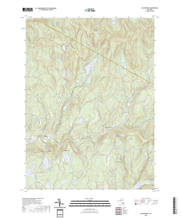 Willowemoc, NY — USGS 7.5-minute topo (2023)